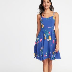 Old Navy Large Blue Floral Cami Dress